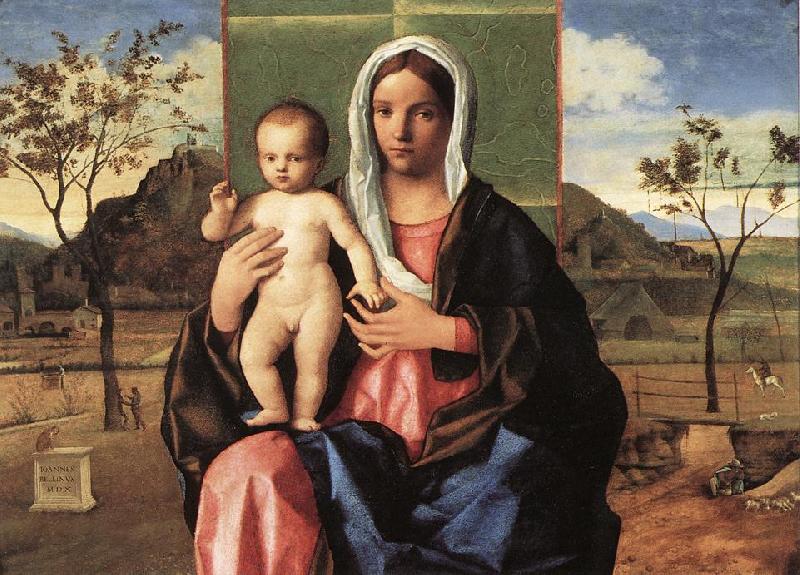 BELLINI, Giovanni Madonna and Child Blessing lpoojk Sweden oil painting art